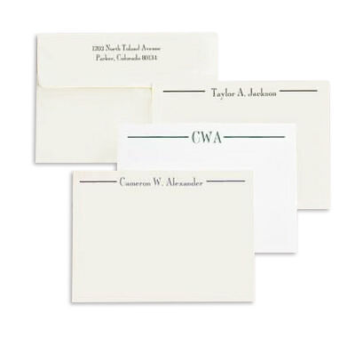Cameron Correspondence Flat Note Cards - Raised Ink